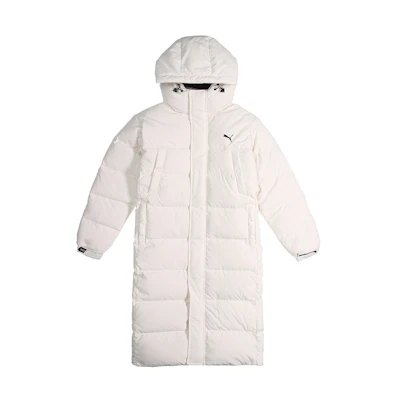 Puma Classic White Long Hooded Down Coat Winter Unisex 928651-02