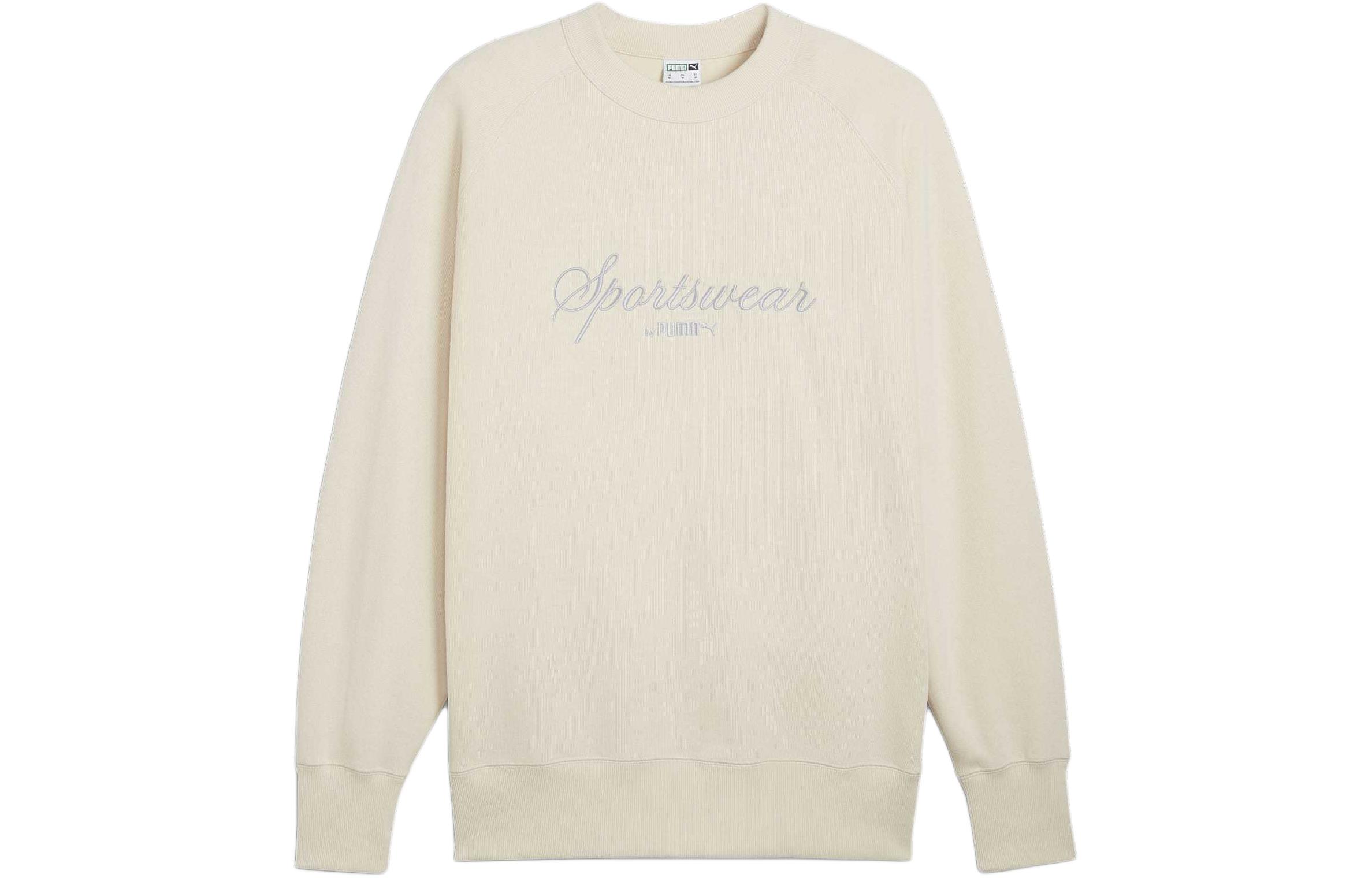 Puma CLASSICS+ Crewneck Sweatshirt with Embroidered Letters Snow Mountain 624278-87