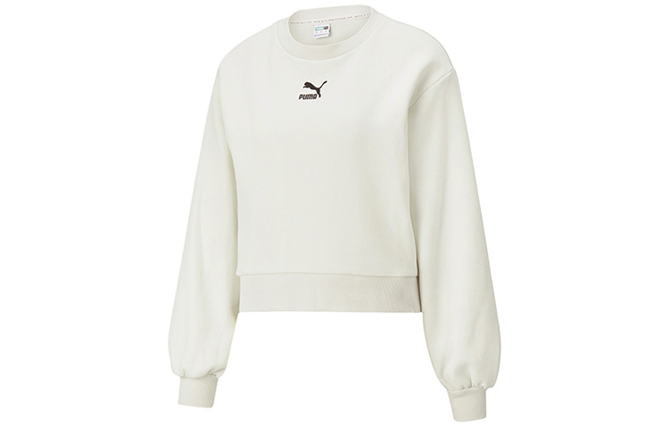 Puma Classics Balloon Crewneck Fleece Sweatshirt Grey Unisex Winter Casual 530277-05