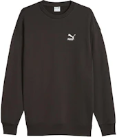 Puma Classics Black Crewneck Sweatshirt with Embroidered Logo 623438-01 Puma Classics Black Crewneck Sweatshirt with Embroidered Logo 623438-01