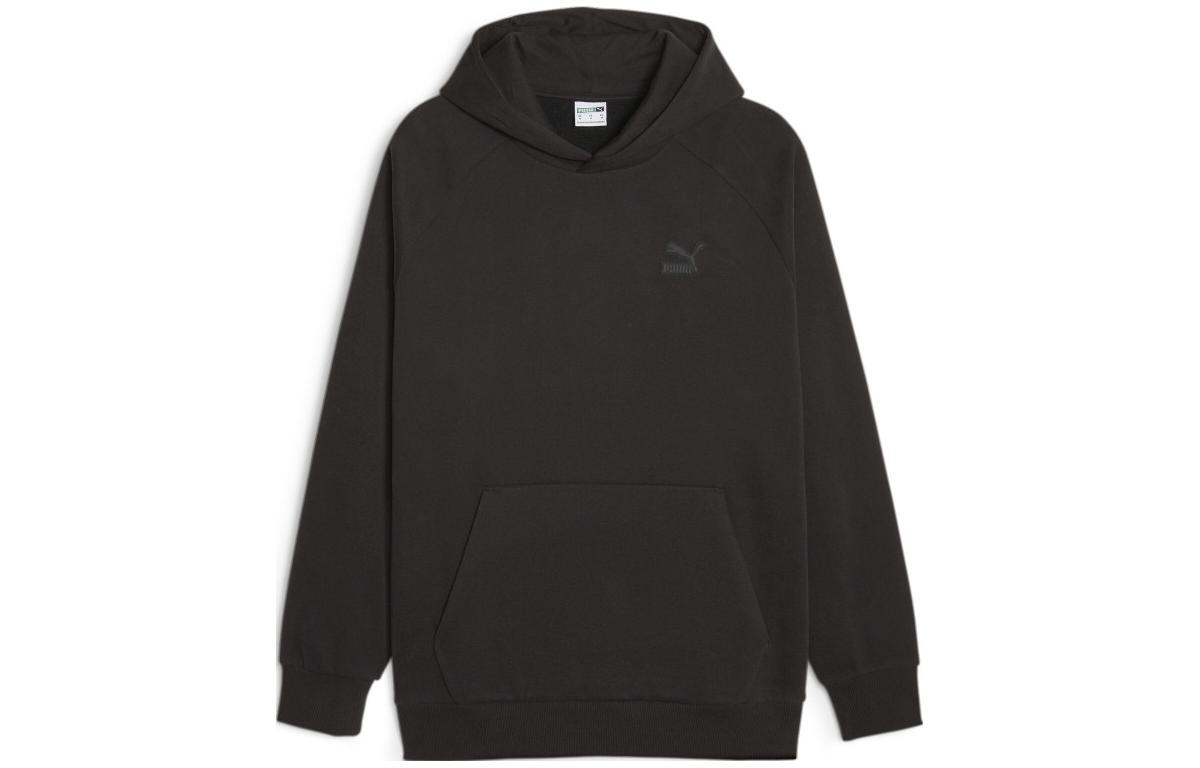 Puma CLASSICS Black Fleece Pullover Hoodie Casual Sweatshirt 625218-01