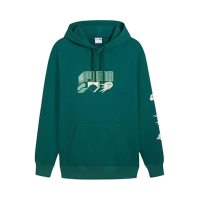 Puma Classics Brand Love Green Logo Hoodie Fashion Long Sleeve SS24 629578-22