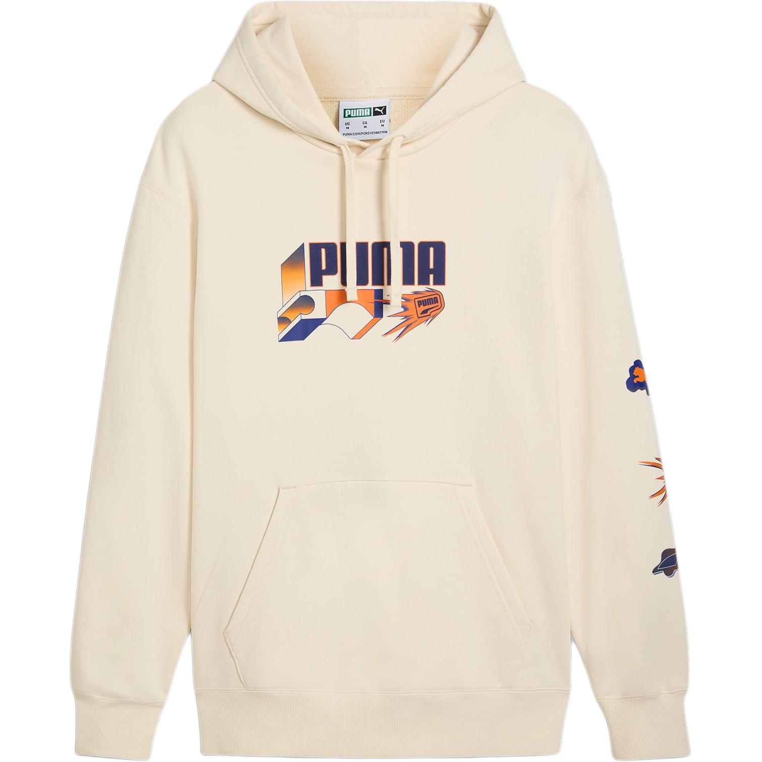 Puma Classics Brand Love SS24 Hoodie Off-White Long Sleeve Logo Sweatshirt 629578-87