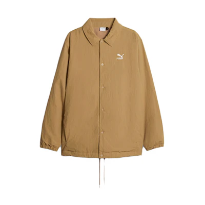 Puma Classics Coach Jacket Brand Logo Printed Long Sleeve Jacket - Toast 621678-85