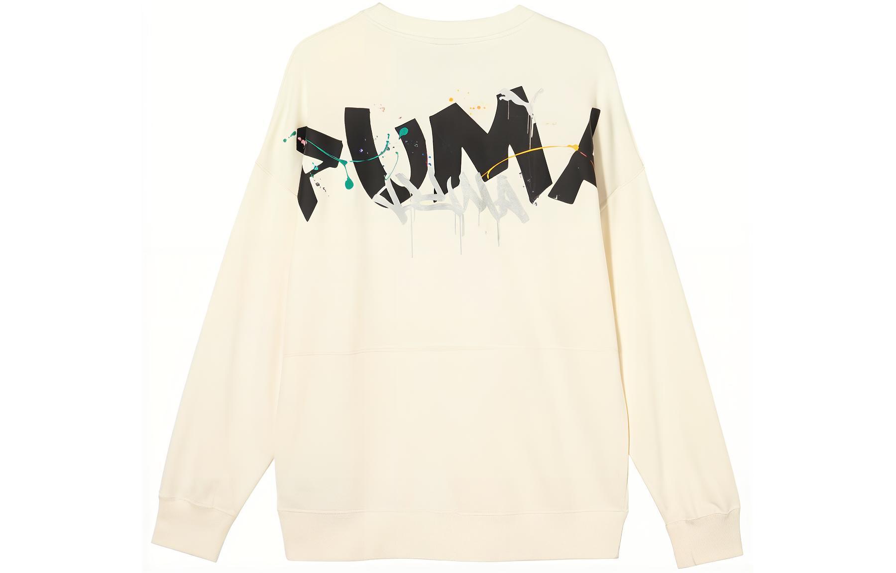 Puma Classics FTP Crewneck Embroidered White Unisex Long Sleeve Sweater 625829-65