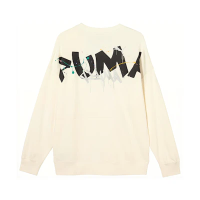 Puma Classics FTP Crewneck Embroidered White Unisex Long Sleeve Sweater 625829-65