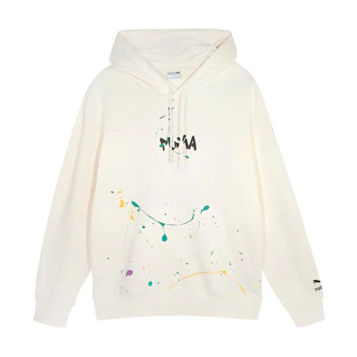 Puma Classics FTP Hoodie White Unisex Creative Graphic Design Long Sleeve 625830-65