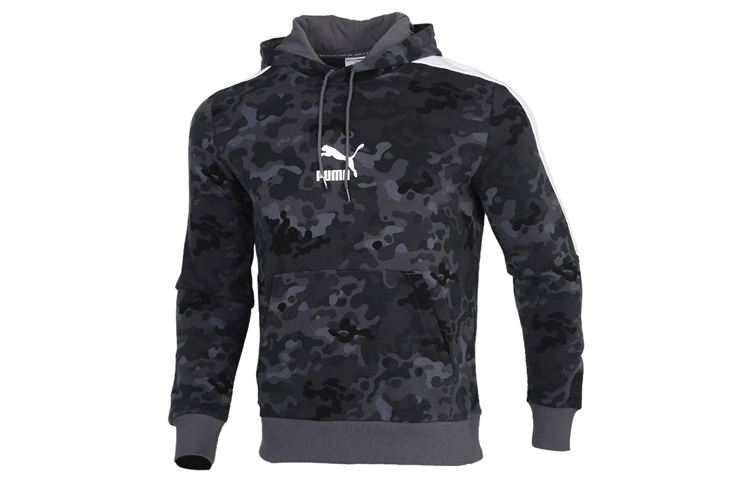 Puma Classics Graphics AOP Logo Camo Hoodie Grey 599315-42