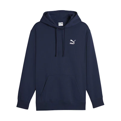 Puma Classics Hoodie Solid Navy Blue Casual Pullover with Kangaroo Pocket 535596-14