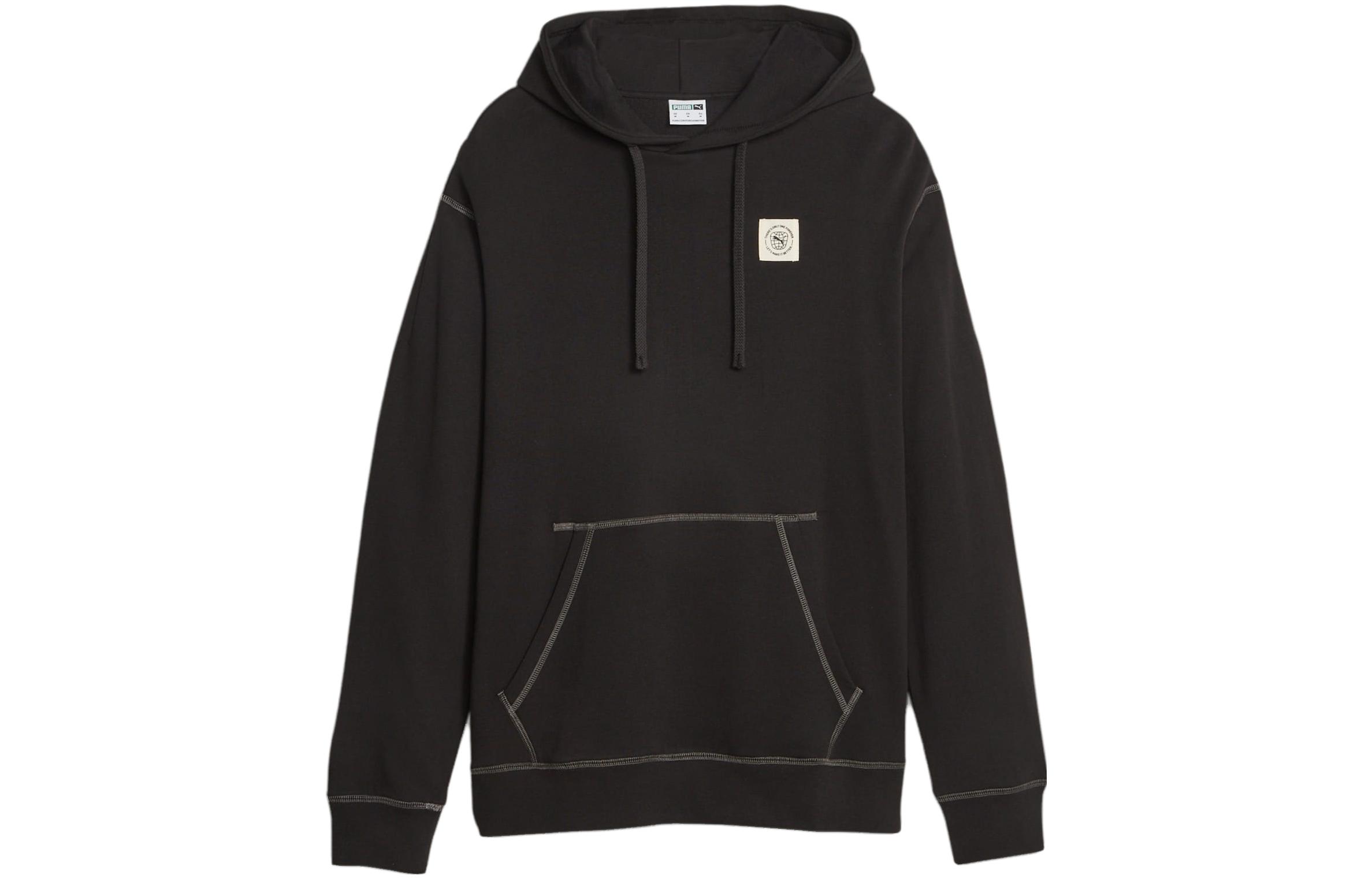 Puma Classics Hoodie Unisex Black Loose Fit with Graphic Design 621358-01