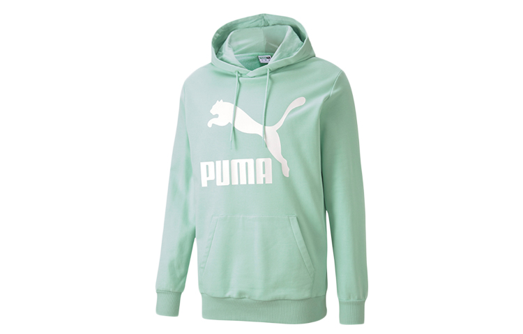 Puma Classics Light Green Hoodie with Casual Print 595907-32