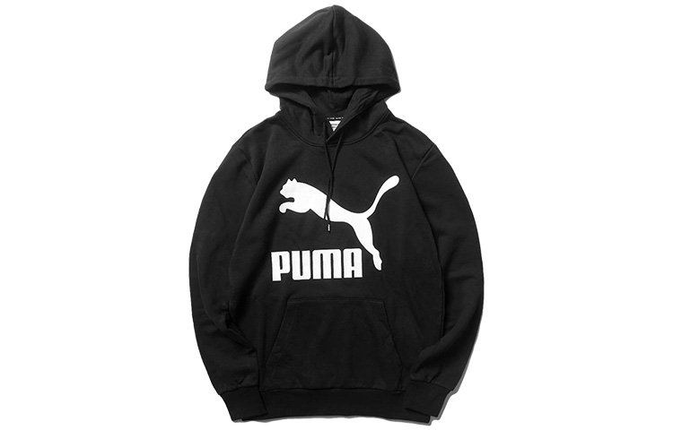 Puma Classics Logo Black Hoodie Pullover Unisex 595907-01