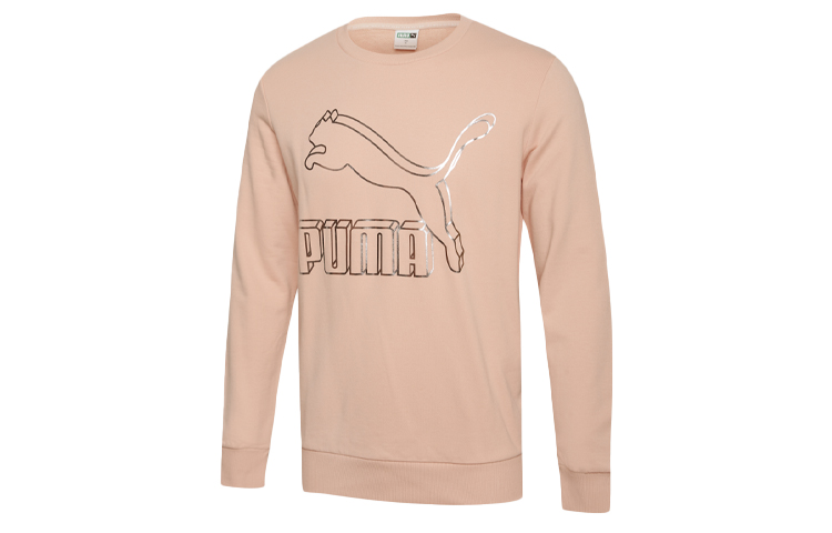 Puma Classics Logo Crewneck Sweatshirt Pink - Casual Sportswear 595892-70