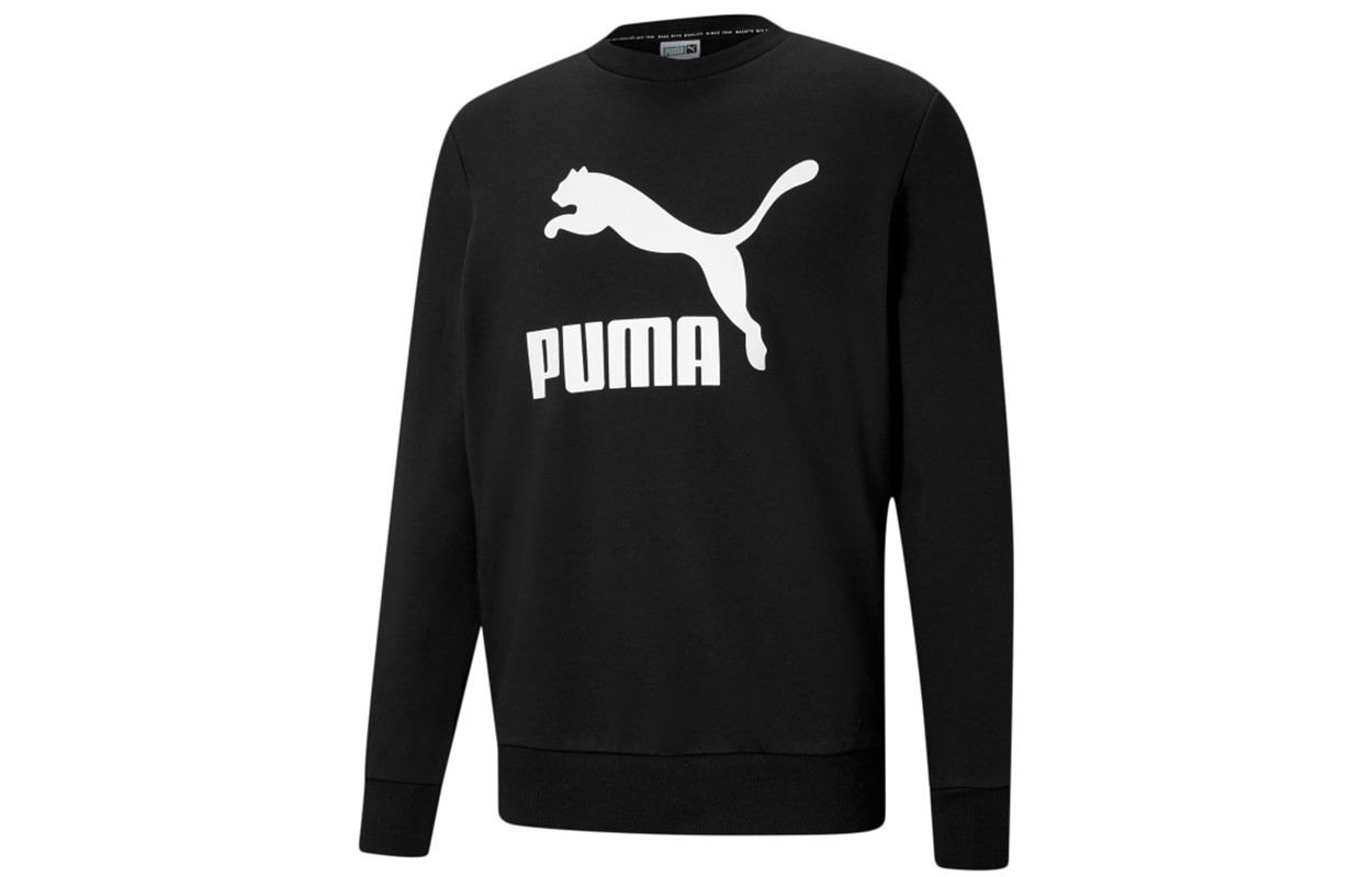 Puma Classics Logo Graphic Crewneck Sweatshirt Black 531366-01