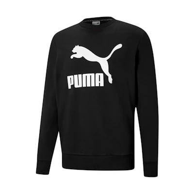 Puma Classics Logo Graphic Crewneck Sweatshirt Black 531366-01