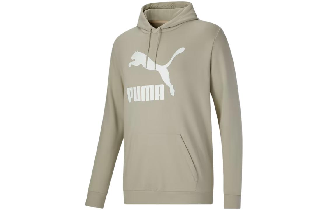 Puma Classics Logo Hoodie BT Printed Pullover for Men - Gray 536239-68