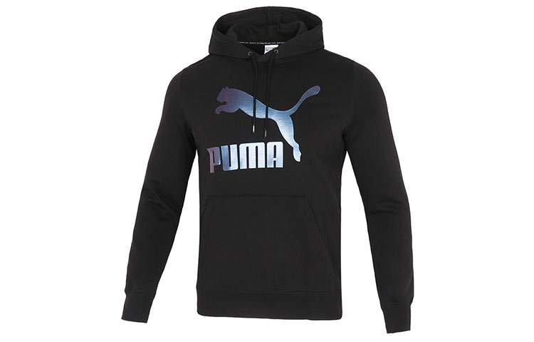 Puma Classics Metallic Logo Hoodie Black Sportswear 535341-51