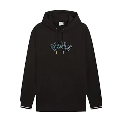 Puma Classics Play Loud SS24 Black Hoodie with Logo - Casual Streetwear 626766-01