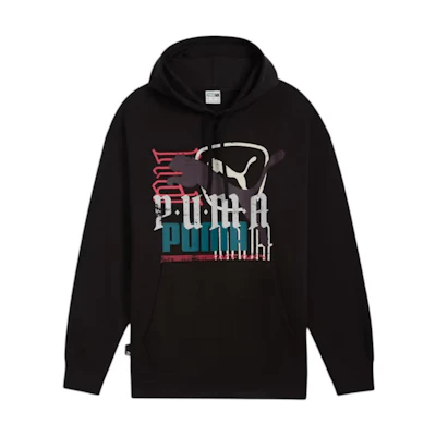 Puma CLASSICS PLAY LOUD SS24 Logo Hoodie Black Casual Long Sleeve 629278-01