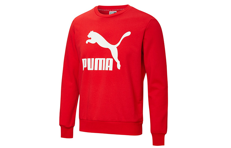 Puma Classics Red Crewneck Sweatshirt with Casual Print 599296-11