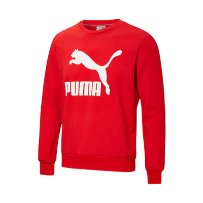 Puma Classics Red Crewneck Sweatshirt with Casual Print 599296-11