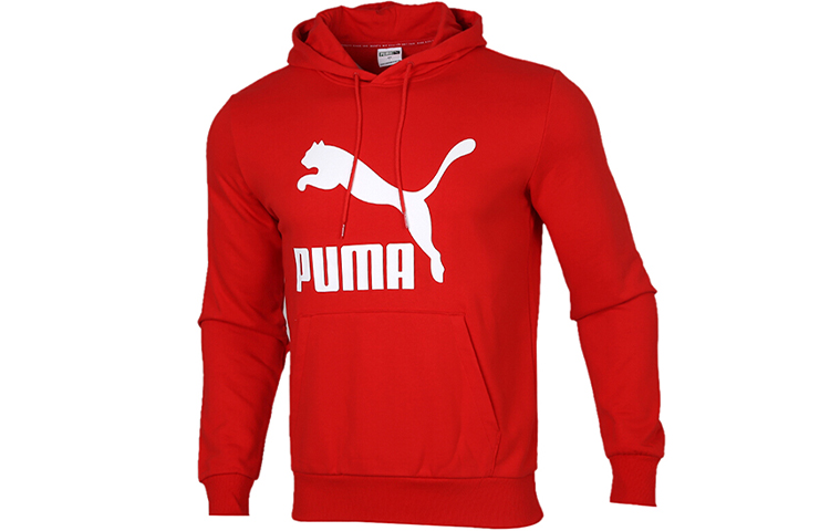 Puma Classics Red Printed Drawstring Hoodie 599300-11