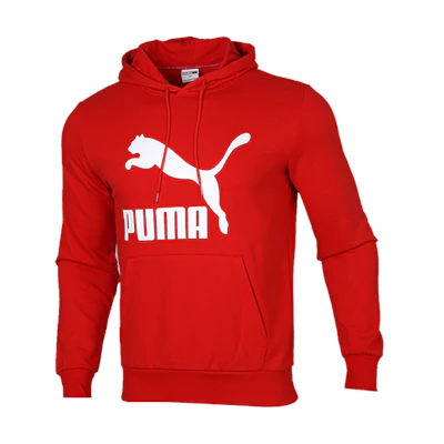 Puma Classics Red Printed Drawstring Hoodie 599300-11