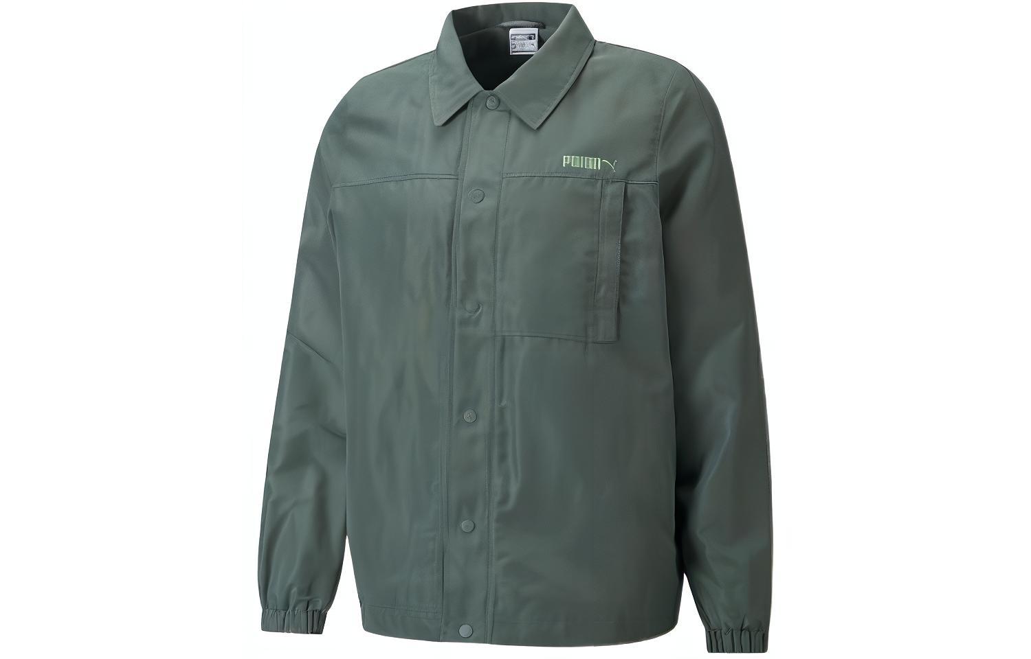 Puma Classics Retro Casual Coach Jacket Green 534367-68