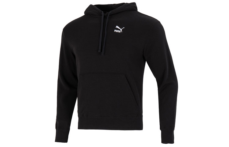 Puma Classics Small Logo Pullover Hoodie Black 537849-01