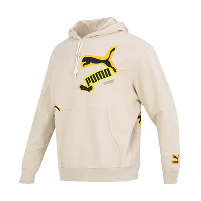 Puma Classics Street Sport Hoodie Khaki Logo Sweatshirt 539966-88