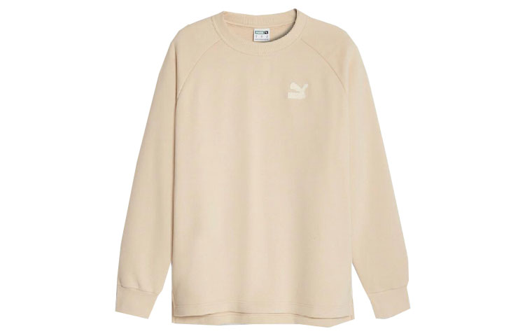 Puma Classics Unisex Beige Crewneck Long Sleeve Sweatshirt Casual Fit 625219-88