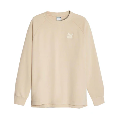 Puma Classics Unisex Beige Crewneck Long Sleeve Sweatshirt Casual Fit 625219-88