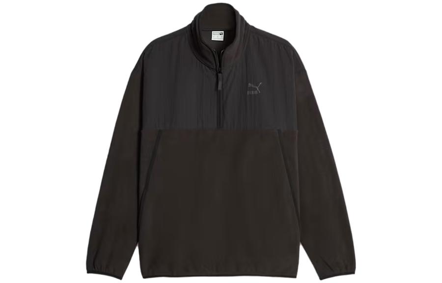 Puma Classics Utility Half-Zip Jacket Black High-Neck Pullover Jacket 621349-01