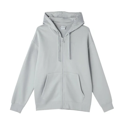 Puma Classics Zipper Hoodie Unisex Light Gray Casual Long-Sleeve Sweatshirt 631151-09
