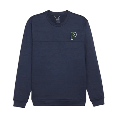 Puma Cloudspun Patch Crewneck Navy Blue Casual Pullover Sweatshirt 625111-01