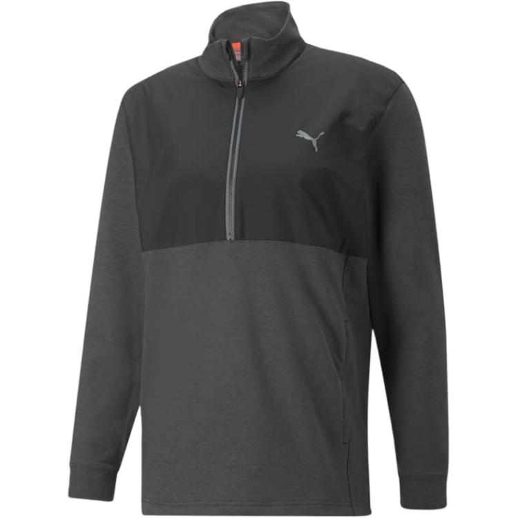 Puma CLOUDSPUN WRMLBL Soft Quarter-Zip Pullover Jacket Black 537066-01