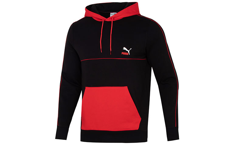 Puma CLSX Colorblock Pullover Sweatshirt Black - Casual Sportswear 534158-01