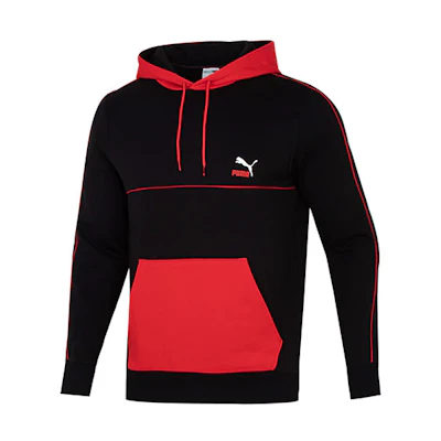 Puma CLSX Colorblock Pullover Sweatshirt Black - Casual Sportswear 534158-01