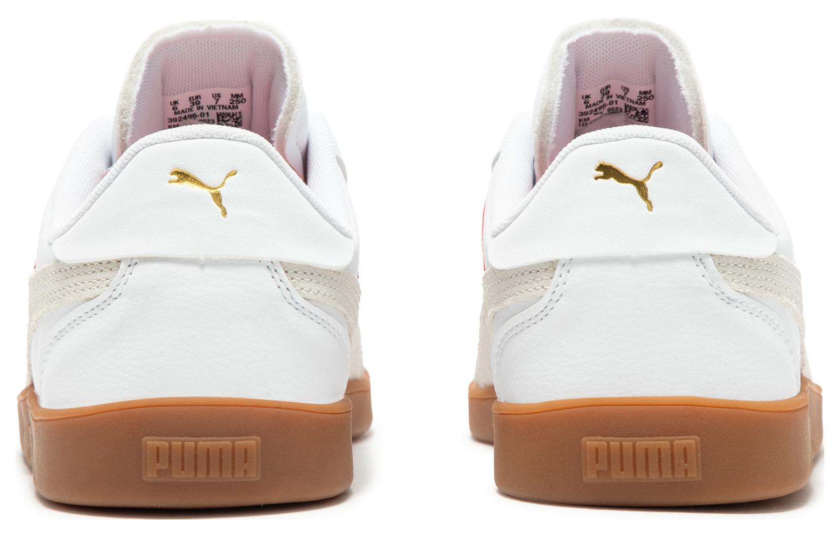 Lookbook PUMA Club 5v5 RETRO 圓頭繫帶 低筒 帆布鞋 男女款 白色