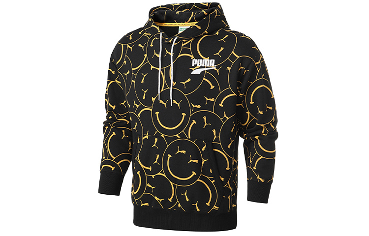 Puma Club AOP Smiley Face Print Hoodie Black Men’s 530367-01