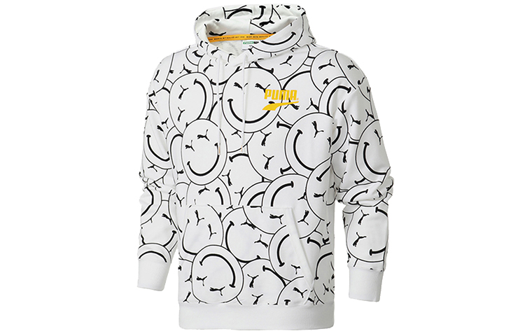 Puma Club AOP Smiley Print Hoodie White 530367-02