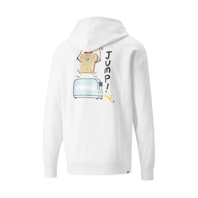 Puma Club Graphic FZ Hoodie Cartoon Print White Knit Jacket 533199-02