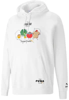 Puma Club Graphic Hoodie White - Sporty Knit Pullover with Fun Prints 533198-02 Puma Club Graphic Hoodie White - Sporty Knit Pullover with Fun Prints 533198-02