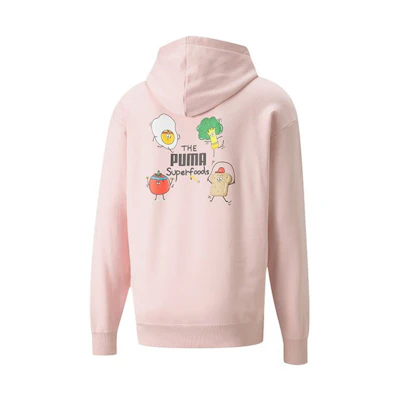 Puma Club Graphic Knit Pullover Hoodie Pink Casual Sportswear 533198-36
