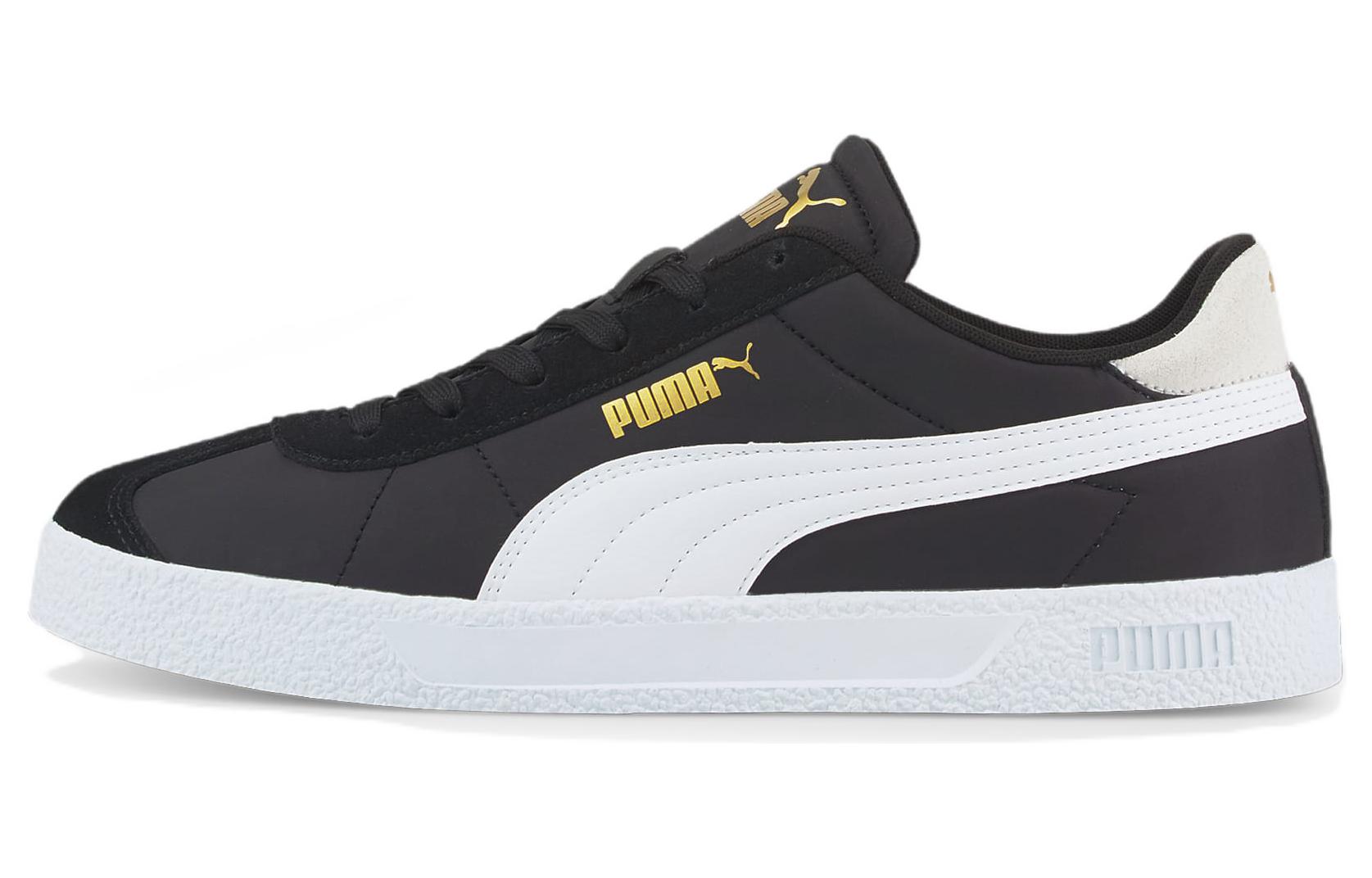 Puma Club Nylon Casual Skateboarding Shoes Unisex Black White 384822-04