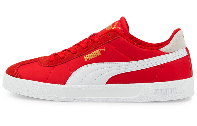 Puma Club Nylon Casual Skateboarding Shoes Unisex Red White 384822-02