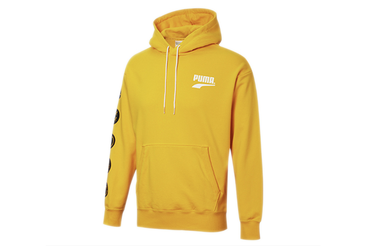 Puma Club Yellow Printed Hoodie Casual Wear 530368-81