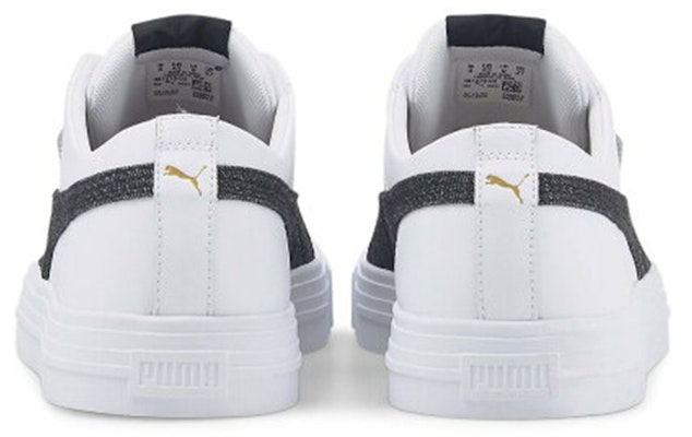 Puma Ever Fs 牛仔布休閒板鞋 男女同款 白黑色 Shop Puma Ever Fs 牛仔布休閒板鞋 男女同款 白黑色