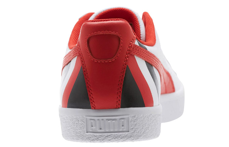 Shop プーマ クライド "ストライプス 白赤" (Puma Clyde "Stripes Shiroaka") 367539-02
