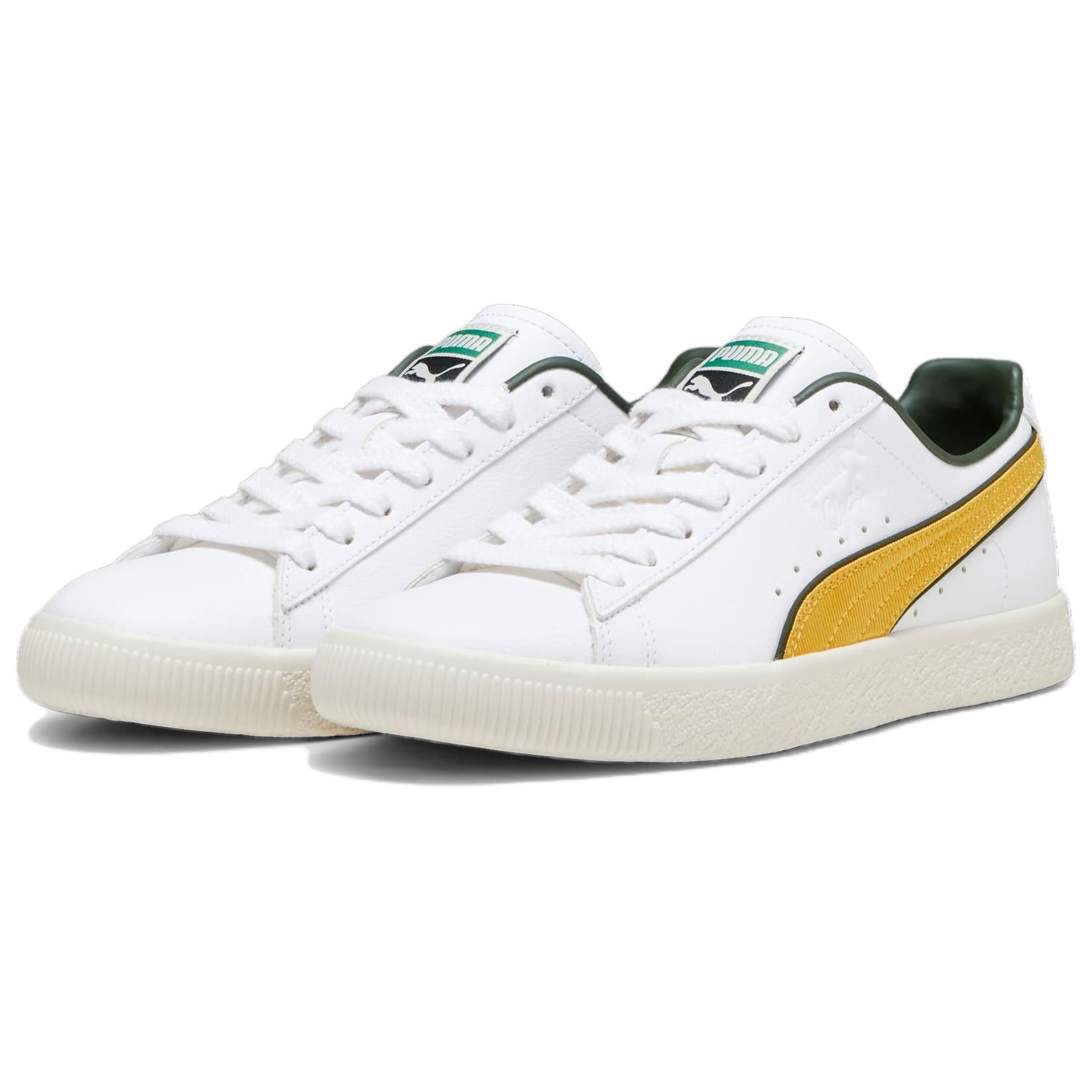 Lookbook プーマ クライド バーシティ 白黄 (Puma Clyde Varsity 白黄) 394684-02